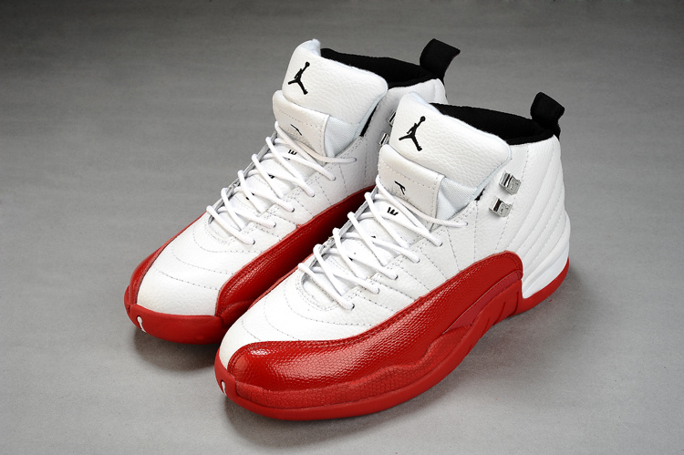 Air Jordan 12 Mens Shoes White/Red Online